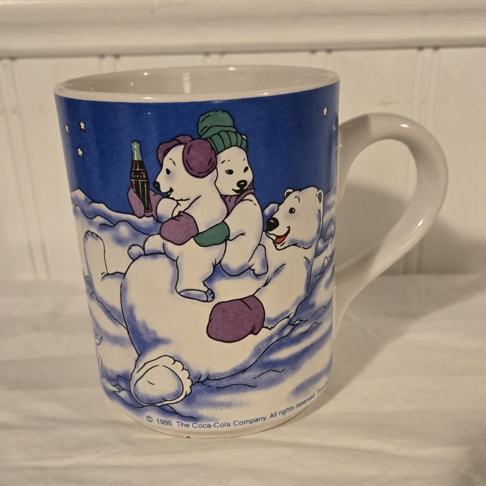Vintage 1998 Coca Cola Polar Bear Mug